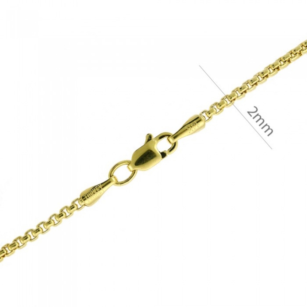 14K Yellow Gold 24 Inch Box Link Chain 8.2 Grams - Picture 2 of 5